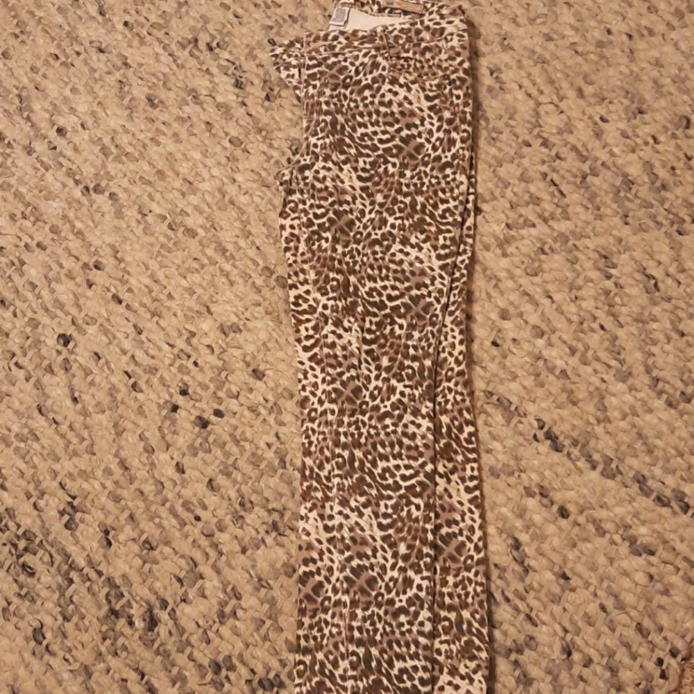 Leopard print jeans